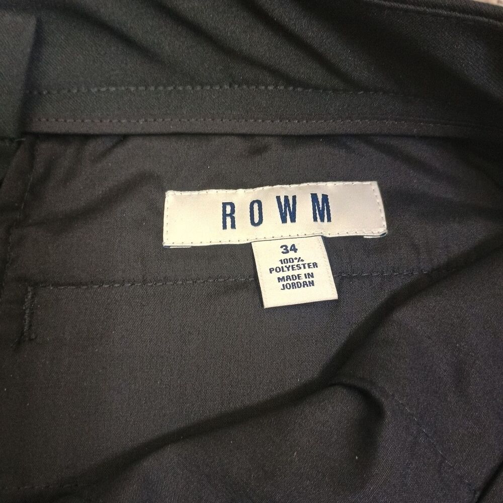 ROWM Shorts Mens 34 Solid Black Modern Minimalist Everyday Shorts Preppy - Picture 6 of 10